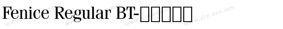 Fenice Regular BT字体转换